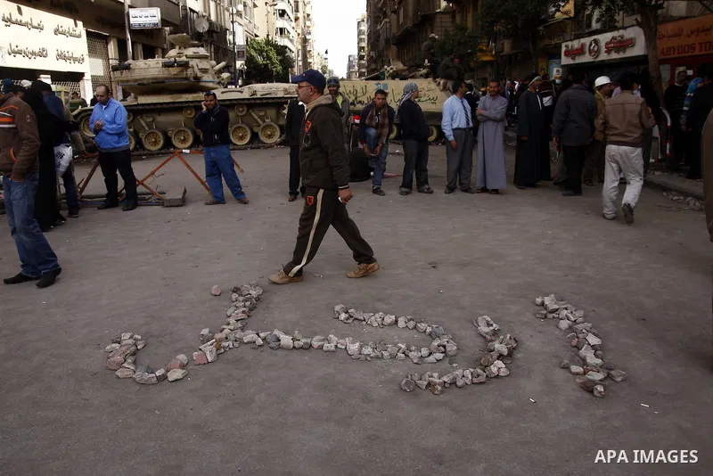 Opposition demonstrators protest at Tahrir Square in Cairo Feb. 6, 2011. Demonstrators camped out in Cairo's Tahrir Square, which has become an epicentre for protest, vowed to intensify their battle to oust Egypt's Presi...