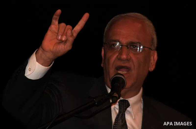 Chief Palestinian negotiator Saeb Erekat delivers speech during a press conference in Najah National University in the West Bank city of Nablus, Monday, Feb. 7, 2011. Photo by Wagdi Eshtayah