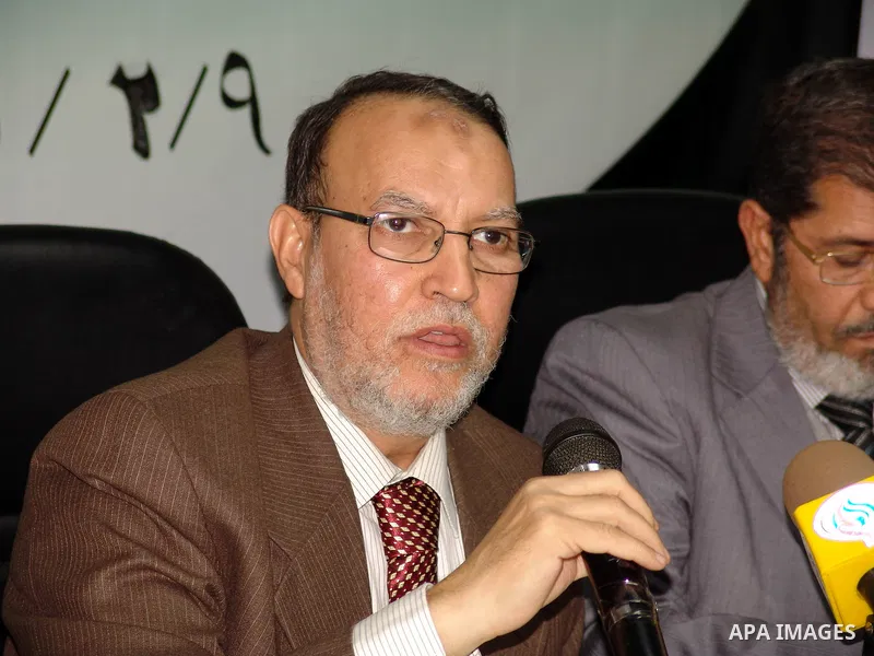 An Egyptian Muslim brotherhood senior Essam el-Erian talks during a press conference in Cairo, Egypt, Wednesday, Feb. 9, 2011. The Muslim Brotherhood considered the Egypt's largest opposition group. Photo by Ahmed Asad