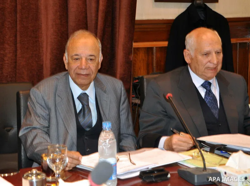 Members of the Egyptian Constitutional Commission participate in a meeting in Cairo, Egypt, Feb. 9,2011. Photo by Ahmed Asad