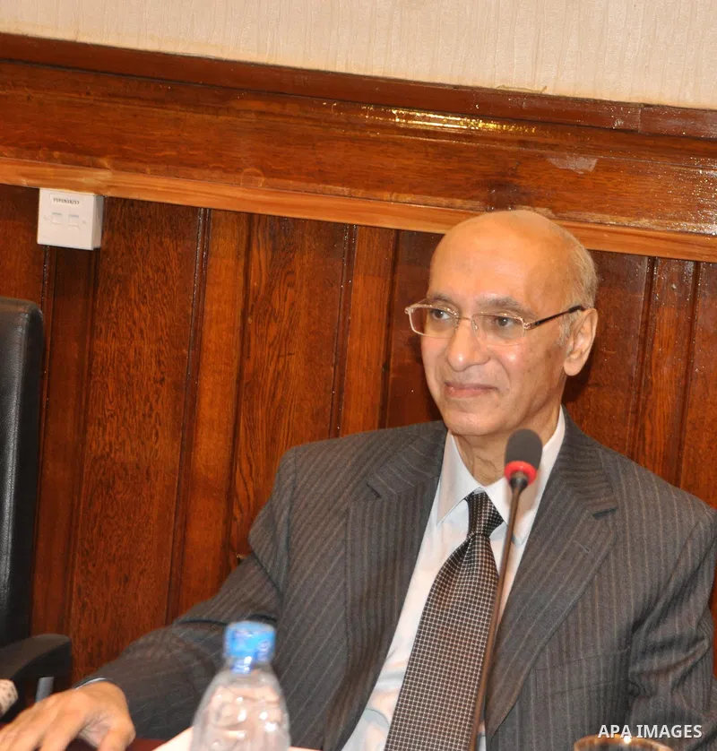Members of the Egyptian Constitutional Commission participate in a meeting in Cairo, Egypt, Feb. 9,2011. Photo by Ahmed Asad