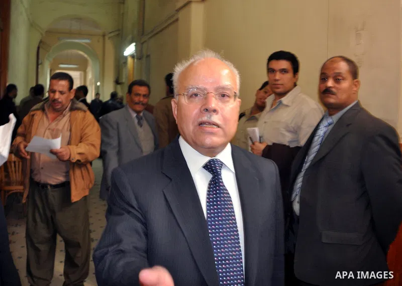The head of the Egyptian Constitutional Commission, Seri Syam participates in a meeting in Cairo, Egypt, Feb. 9,2011. Photo by Ahmed Asad