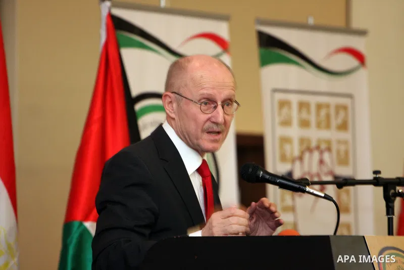 Wilfred to Makki, Assistant Secretary General of the United Nations during his speech at the opening of the first Arab Media Forum in Palestine in the West Bank City of Ramallah on February 9, 2011. Photo by Issam Rimawi