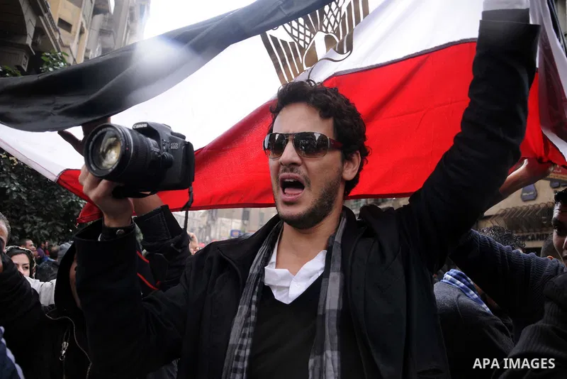 Artists take part in the anti-government demonstration in Tahrir Square in downtown Cairo, Egypt on Feb. 10,2010. Tahrir Square has witnessed an explosion of political expression and free speech since the anti-government...