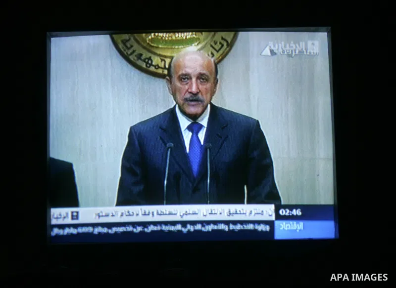 Egyptian Vice President Omar Suleiman makes a televised statement on February 10, 2011. Following more than two weeks of protests, anti-government demonstrators were been given hope by official statements suggesting that...