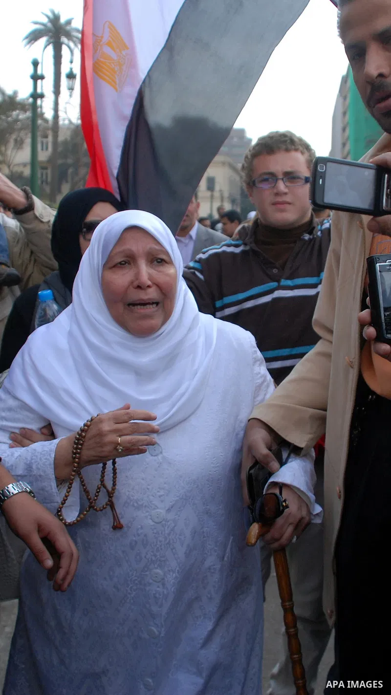 Anti-government protesters demonstrate after traditional Muslim Friday prayers at the continuing demonstration in Tahrir Square in downtown Cairo, Egypt, Friday, Feb. 11, 2011. Photo by Ahmed Asad