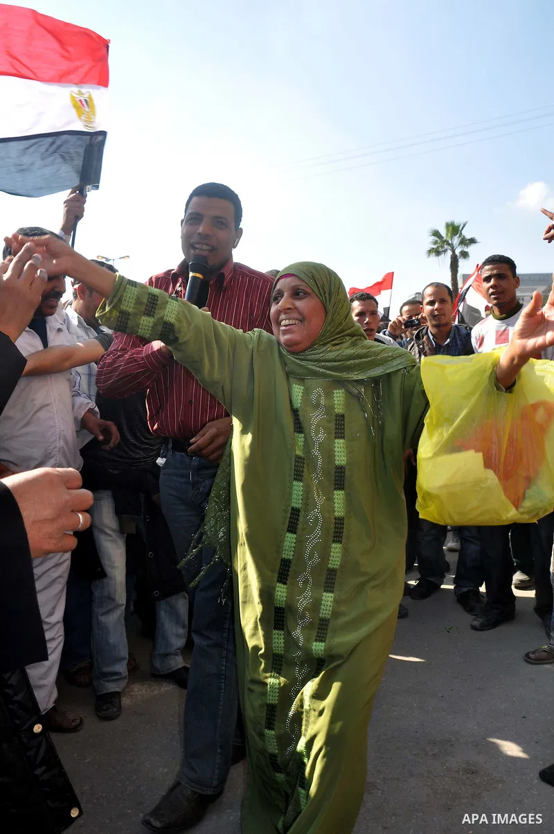 Egyptians celebrate and wave national flags in Tahrir Square in Cairo, Egypt, Saturday, Feb. 12, 2011. Egypt exploded with joy, tears, and relief after pro-democracy protesters brought down President Hosni Mubarak with a...