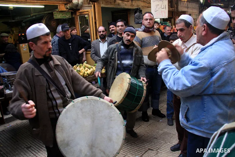 Palestinian Muslims celebrate the anniversary of the Prophet Muhammad birth in the West Bank city of Nablus, Tuesday, Feb. 15, 2011. Photo by Wagdi Eshtayah