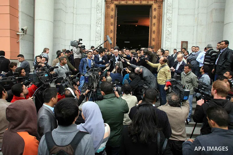 Minister of State for Antiquities Zahi Hawass speaks to media at the Egyptian Museum in Cairo, Egypt, Feb. 16, 2011. Zahi Hawass said that three of the 18 items reporting missing from Cairo's Egyptian Museum had been fou...