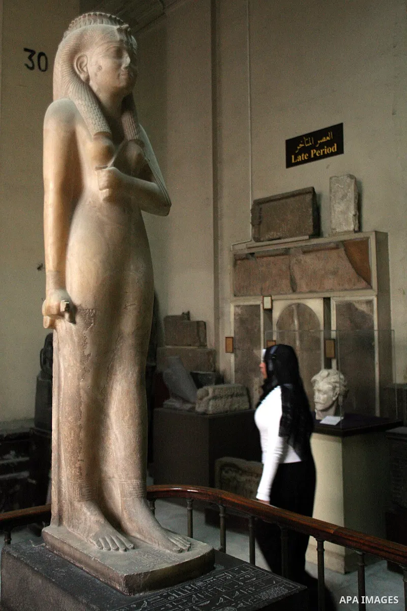 Antiquities are seen in the Egyptian Museum in Cairo, Egypt, Wednesday Feb. 16, 2011. According to Dr. Zahi Hawass, Director for the Supreme Council of Antiquities , thieves entered the museum while the mass street prote...