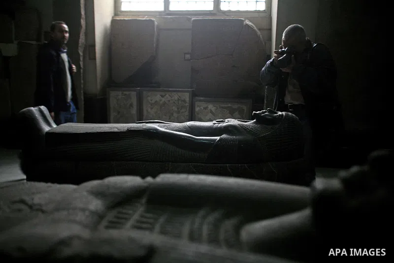 Antiquities are seen in the Egyptian Museum in Cairo, Egypt, Wednesday Feb. 16, 2011. According to Dr. Zahi Hawass, Director for the Supreme Council of Antiquities , thieves entered the museum while the mass street prote...
