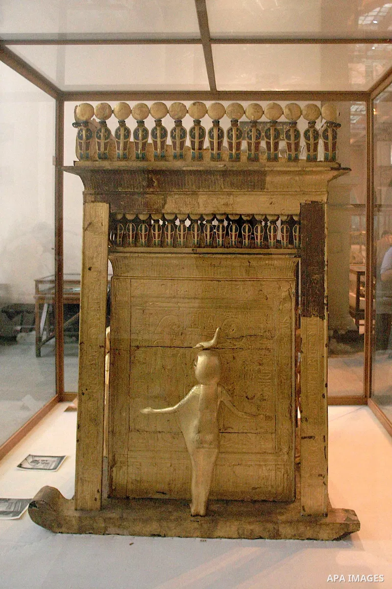 Antiquities are seen in the Egyptian Museum in Cairo, Egypt, Wednesday Feb. 16, 2011. According to Dr. Zahi Hawass, Director for the Supreme Council of Antiquities , thieves entered the museum while the mass street prote...