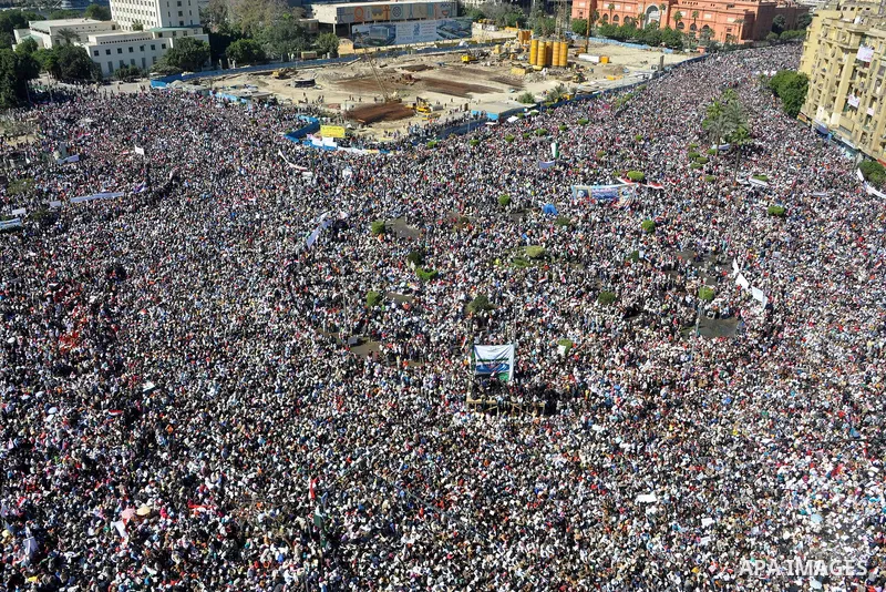 Thousands attend Friday prayers and a demonstration in Tahrir Square in Cairo, Egypt, Friday Feb. 18, 2011. Tens of thousands of flag-waving Egyptians packed into Tahrir Square for a day of prayer and celebration Friday...