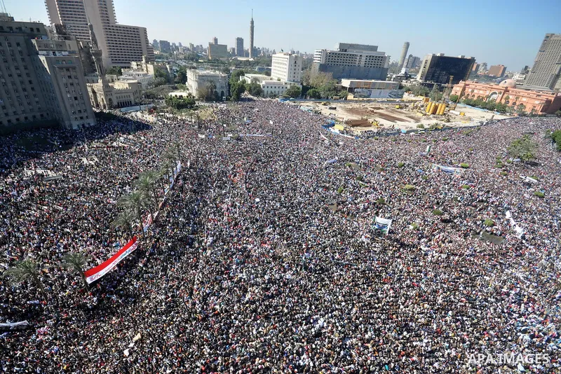 Thousands attend Friday prayers and a demonstration in Tahrir Square in Cairo, Egypt, Friday Feb. 18, 2011. Tens of thousands of flag-waving Egyptians packed into Tahrir Square for a day of prayer and celebration Friday...