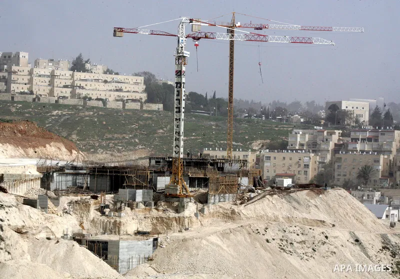 A view of a construction site at Jewish settlement in Harmoun Hanatsev in the east Jerusalem on Feb. 20,2011. The United States vetoed a resolution that received 14 votes in favour from the United Nations Security Counci...