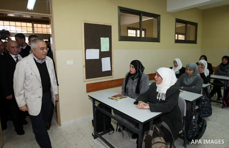 Palestinian prime minister, Salam Fayyad visit the West Bank town of Jenin on Feb 20,2011. Photo by Mustafa Abu Dayeh