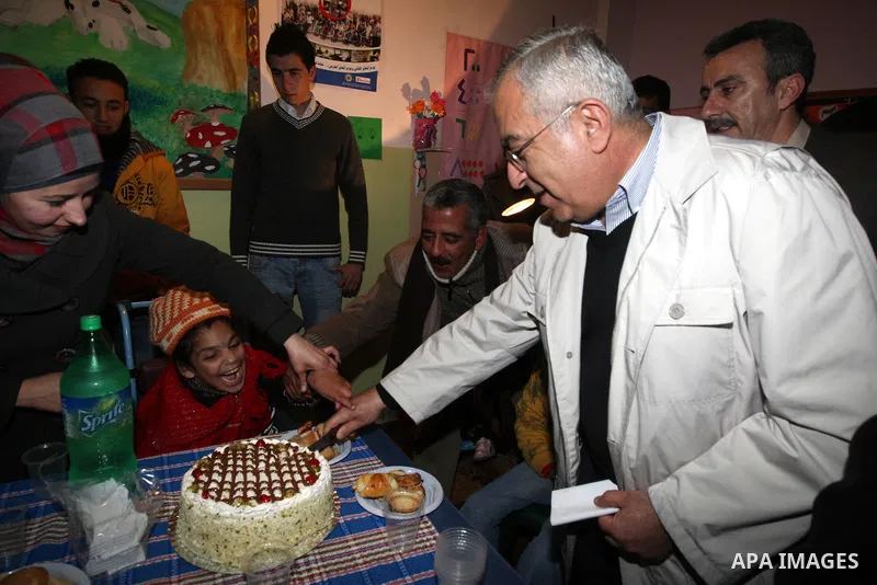 Palestinian prime minister, Salam Fayyad visit the West Bank town of Nablus on Feb 20,2011. Photo by Mustafa Abu Dayeh