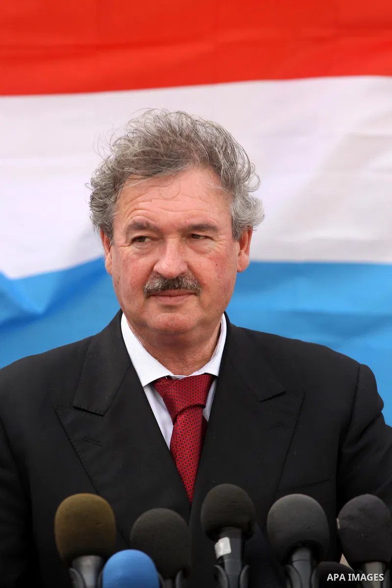 Luxembourg's Foreign Minister Jean Asselborn, delivers speech during a press conference at UNRWA headquarters upon his arrival to Gaza City, Friday, Feb. 25, 2011. Asselborn is on an official visit to Gaza. Photo by Moha...