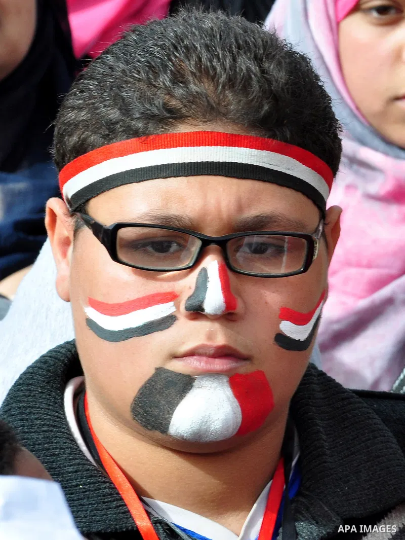 Egyptian protesters take part in a demonstration and Friday prayers in Tahrir Square, Cairo, Egypt, Friday, Feb. 25, 2011. Tens of thousands rallied in Cairo's Tahrir Square on Friday, trying to keep up pressure on Egypt...