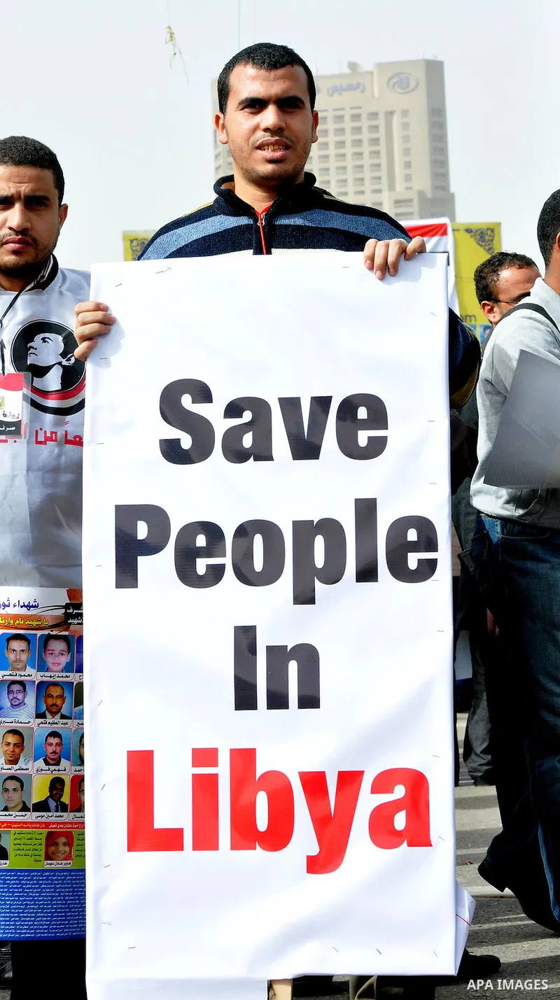 Egyptian protesters take part in a demonstration and Friday prayers in Tahrir Square, Cairo, Egypt, Friday, Feb. 25, 2011. Tens of thousands rallied in Cairo's Tahrir Square on Friday, trying to keep up pressure on Egypt...