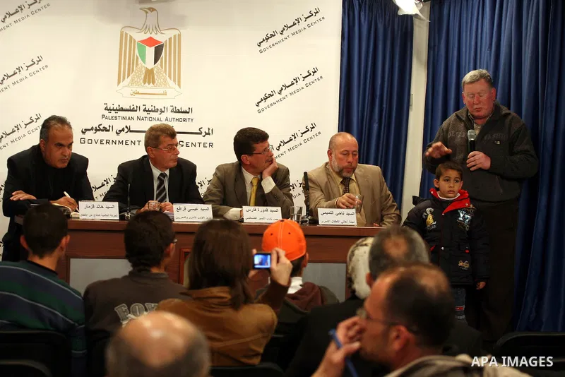 Palestinian Prisoners Minister, Issa Qaraqe attends a press conference discussing the prosecution of Palestinian children by Israeli occupation forces in the West Bank city of Ramallah on March 1, 2011. Photo by Issam Ri...
