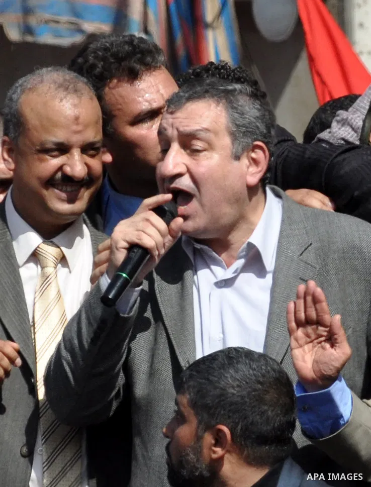 Egyptian Prime Minister designate Essam Sharaf, speaks to demonstrators at Tahrir Square in Cairo, Egypt, Friday, March 4, 2011. Egypt's new prime minister designate has vowed before thousands of mostly young demonstrato...