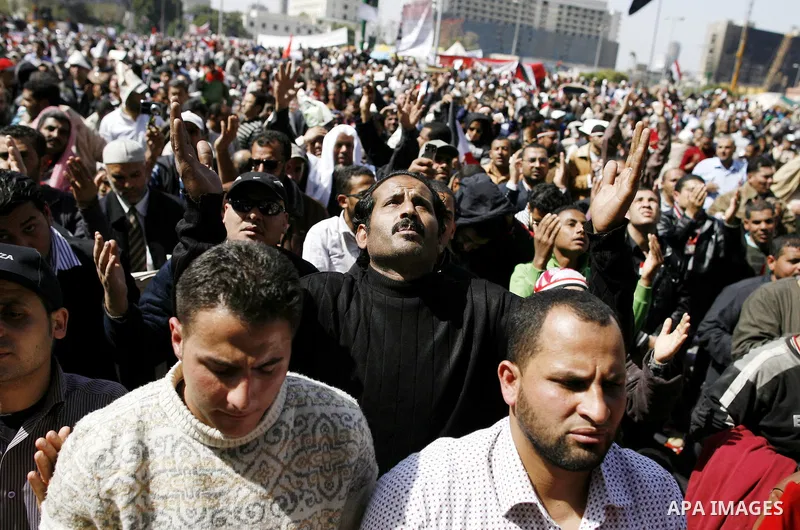 Egyptian protesters attend the Friday demonstration at the Tahrir Square in Cairo, Egypt, Friday, March 4, 2011. Egyptian Prime Minister designate Essam Sharaf vowed before thousands of mostly young demonstrators at the...