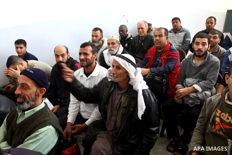 Palestinian prisoners are released from Hamas-run jail in Gaza City, March 5, 2011. Hamas released on Saturday 80 prisoners from its jail after a request from Palestinian Legislative Council.. Photo by Ashraf Amra