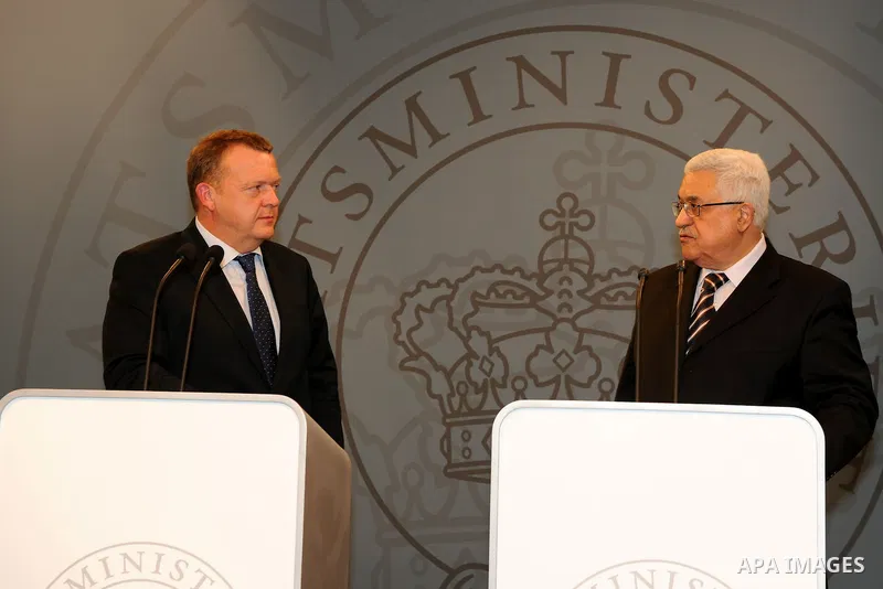 President Mahmoud Abbas (Abu Mazen) meets with Danish Prime Minister, Lars Lokke Rasmussen in Copenhagen on March.09.2011. Photo by Thaer Ganaim