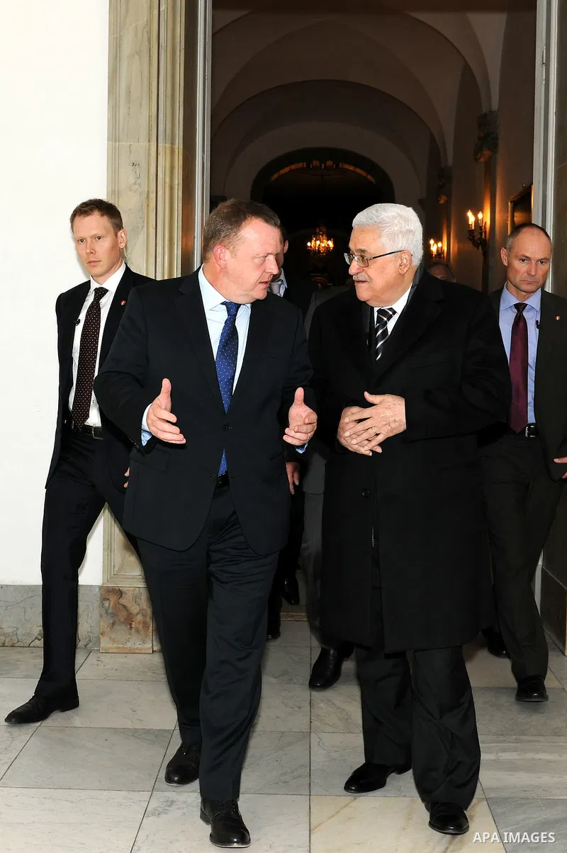 President Mahmoud Abbas (Abu Mazen) meets with Danish Prime Minister, Lars Lokke Rasmussen in Copenhagen on March.09.2011. Photo by Thaer Ganaim