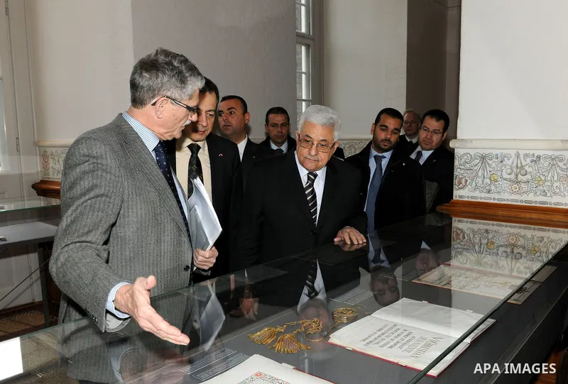 President Mahmoud Abbas Abu Mazen, during a visit to the Danish Parliament in Copenhagen March 2, 2011. Photo by Thaer Ganaim