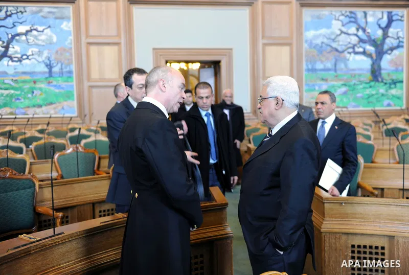 President Mahmoud Abbas Abu Mazen, during a visit to the Danish Parliament in Copenhagen March 2, 2011. Photo by Thaer Ganaim