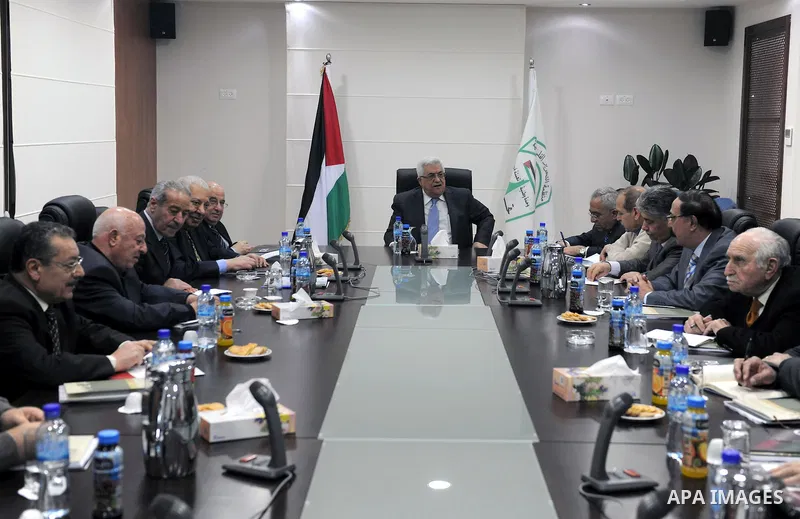 Palestinain President Mahmoud Abbas (Abu Mazen) meets with the Executive Committee of the Palestine Liberation Organization in Ramallah west bank 03.15.2011 photo by Thaer Ganaim