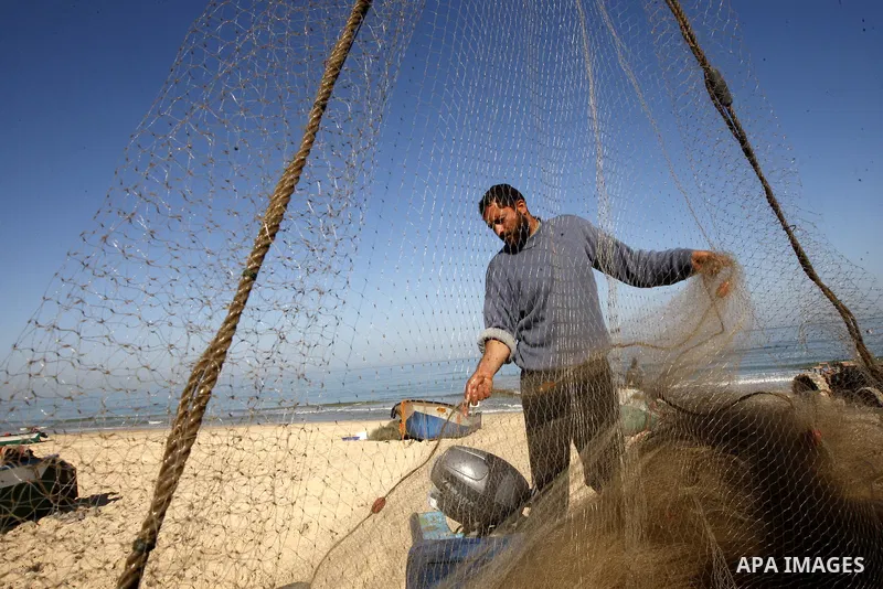 Palestinian fisherman on the coast of Rafah in the southern Gaza Strip on March 16, 2011. Israel said Tuesday it seized a cargo ship loaded with weapons sent by Iran to Palestinian militants in Gaza, including sophistica...