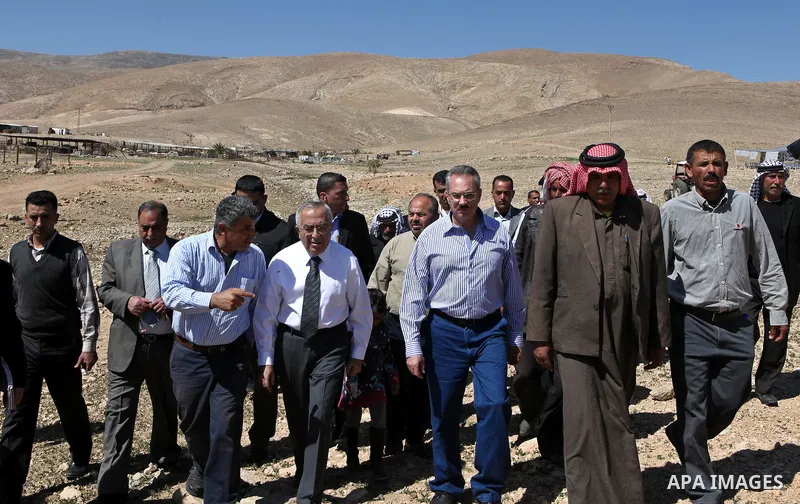 Palestinian Prime Minister Salam Fayyad take a part in graduation ceremony of "Active Citizens" that was organized by Maan development center and the British Council in Ras Al Ouja/ Jordan Valley March 17, 2011 Photo By:...