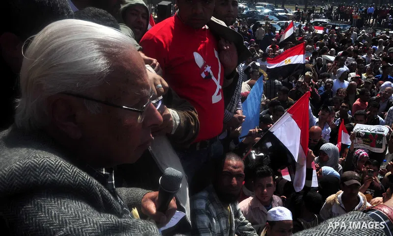 Egyptians shout anti- constitutional amendments slogans during a protest at Tahrir Square in Cairo, Egypt, Friday, March 18, 2011 a day before the referendum . Civic groups have raised fears that the timing of a Saturday...