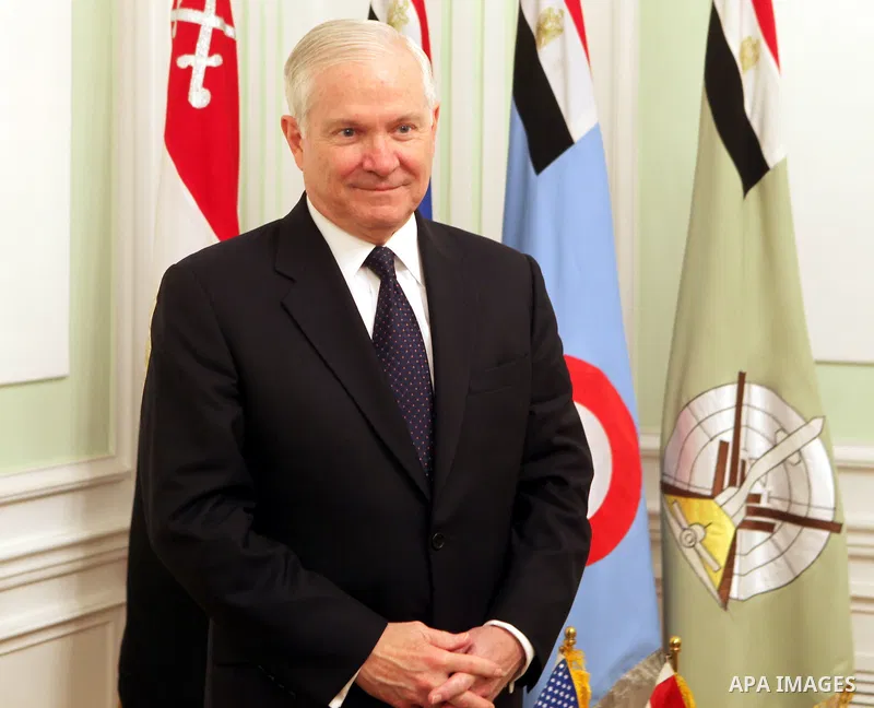 US Defense Secretary Robert Gates looks on at the start of his meeting with the Chairman of the Egyptian Supreme Council of Armed Forces, Mohamed Hussein Tantawi (not pictured) at the Defense Ministry, Cairo, Egypt, 24 M...