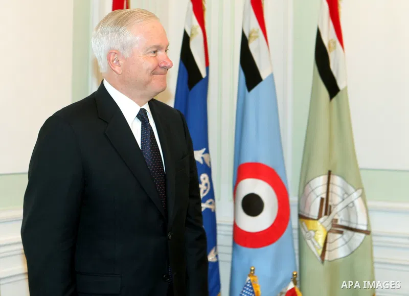 US Defense Secretary Robert Gates looks on at the start of his meeting with the Chairman of the Egyptian Supreme Council of Armed Forces, Mohamed Hussein Tantawi (not pictured) at the Defense Ministry, Cairo, Egypt, 24 M...