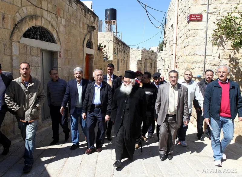 Palestinian Prime Minister, Salam Fayyad during the opening of the popular market (Alaly) in the Old City of Bir Zeit west bank. March, 26, 2011 Photo by Mustafa Abu Dayeh