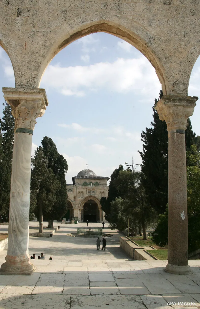 A part of Al Aqsa Mosque compound, also known to Jews as the Temple Mount, in Jerusalem's old city on April 11,2011. Photo by Mahfouz Abu Turk