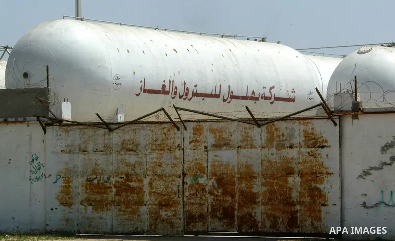 A closed natural gas station is seen in Rafah, southern Gaza Strip on April 11,2011, as Gaza Strip suffers from the shortage of natural gas which enter to enclave Strip from Israel . Photo by Abed Rahim Khatib