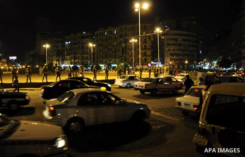Egyptian Army soldiers take control of the symbolic center of Cairo after demonstrators removed barricades blocking traffic from entering the Tahrir square, Cairo, Egypt on April 12,211. Egyptians retook Tahrir Square de...