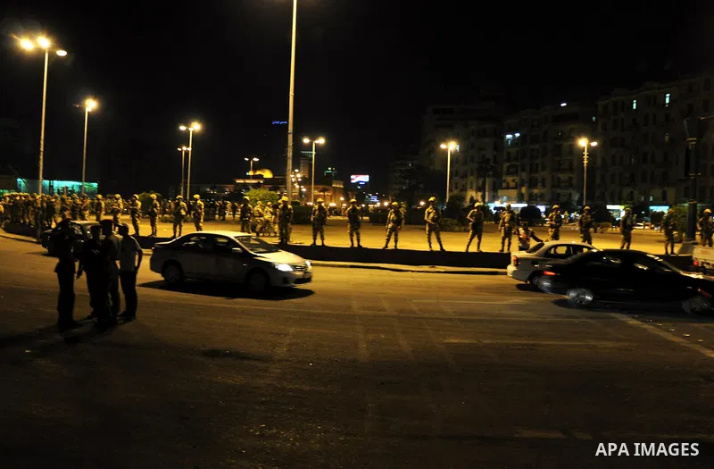 Egyptian Army soldiers take control of the symbolic center of Cairo after demonstrators removed barricades blocking traffic from entering the Tahrir square, Cairo, Egypt on April 12,211. Egyptians retook Tahrir Square de...