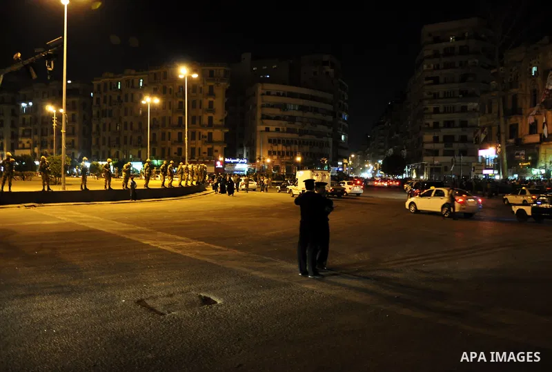 Egyptian Army soldiers take control of the symbolic center of Cairo after demonstrators removed barricades blocking traffic from entering the Tahrir square, Cairo, Egypt on April 12,211. Egyptians retook Tahrir Square de...