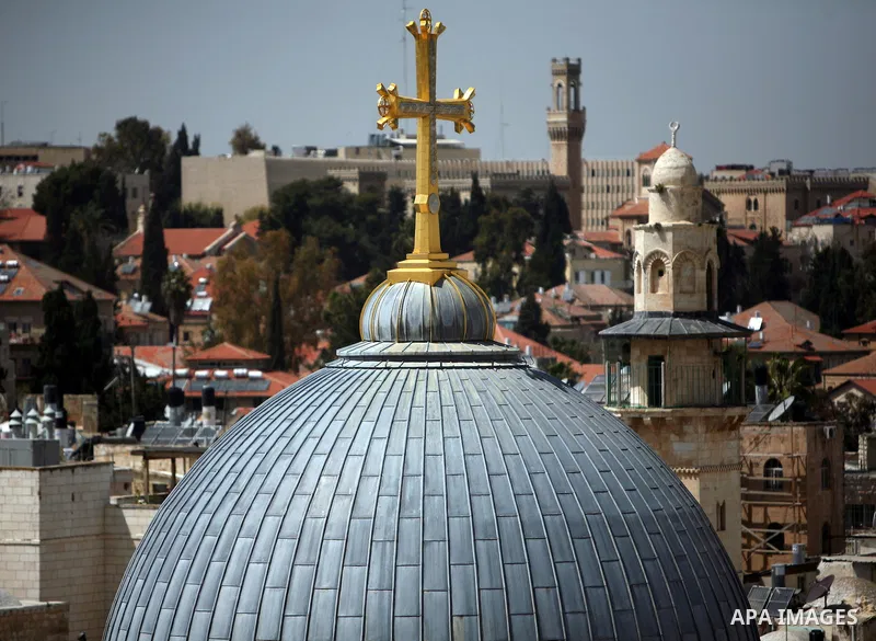 Church of the Resurrection in the Old City in East Jerusalem on April 14 2011.Photo by Sliman Khader