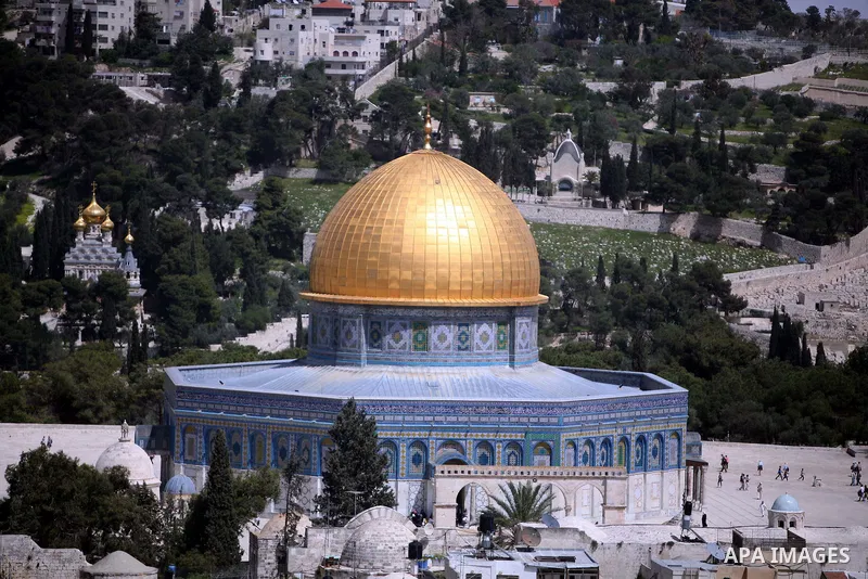 General view of the Dome of the Rock and the Old City in East Jerusalem on April 14 2011. Photo by Sliman Khader