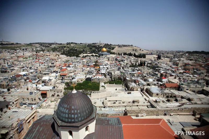 General view of the Dome of the Rock and the Old City in East Jerusalem on April 14 2011. Photo by Sliman Khader