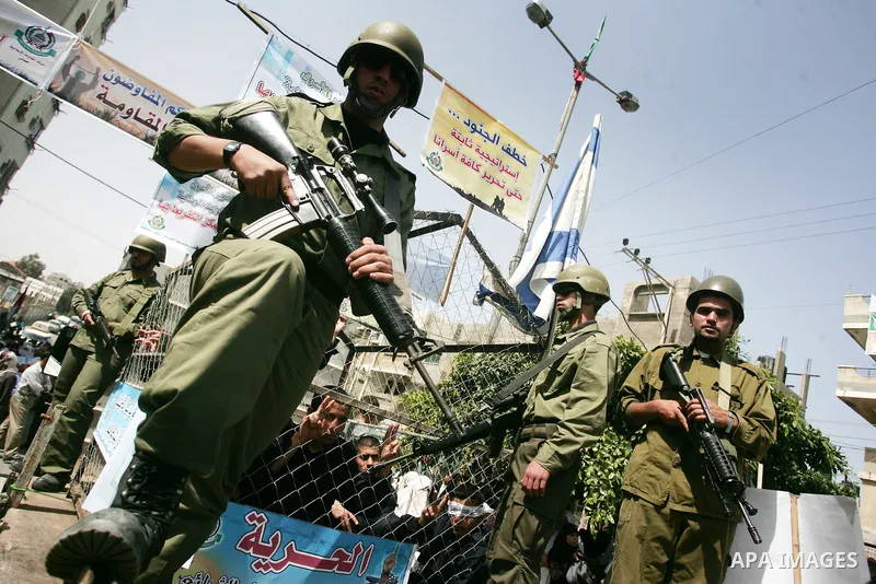 Palestinians participate in a rally, one of several taking place across the Israeli occupied West Bank and Gaza Strip, calling for the release of Palestinians being held in Israeli jails, as they mark Palestinian Prisone...