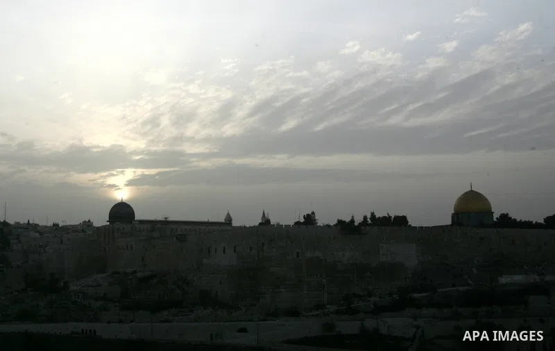 Alaqsa mosque is seen Alaqsa compound in the Jerusalem's old city on April 20,2011. Photo by Mahfouz Abu Turk