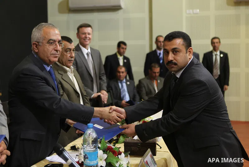Palestinian Pime Minister, Salam Fayyad during the graduation ceremony of the ninth session of senior officers in West Bank city of Jericho on April 21,2011. Photo by Mustafa Abu Dayeh